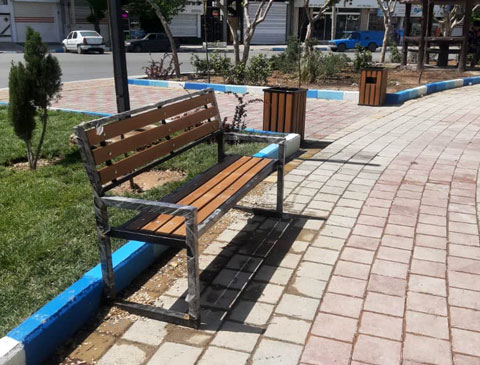 نیمکت اجرا شده روستای امیر آباد توانبخشی صفادشت